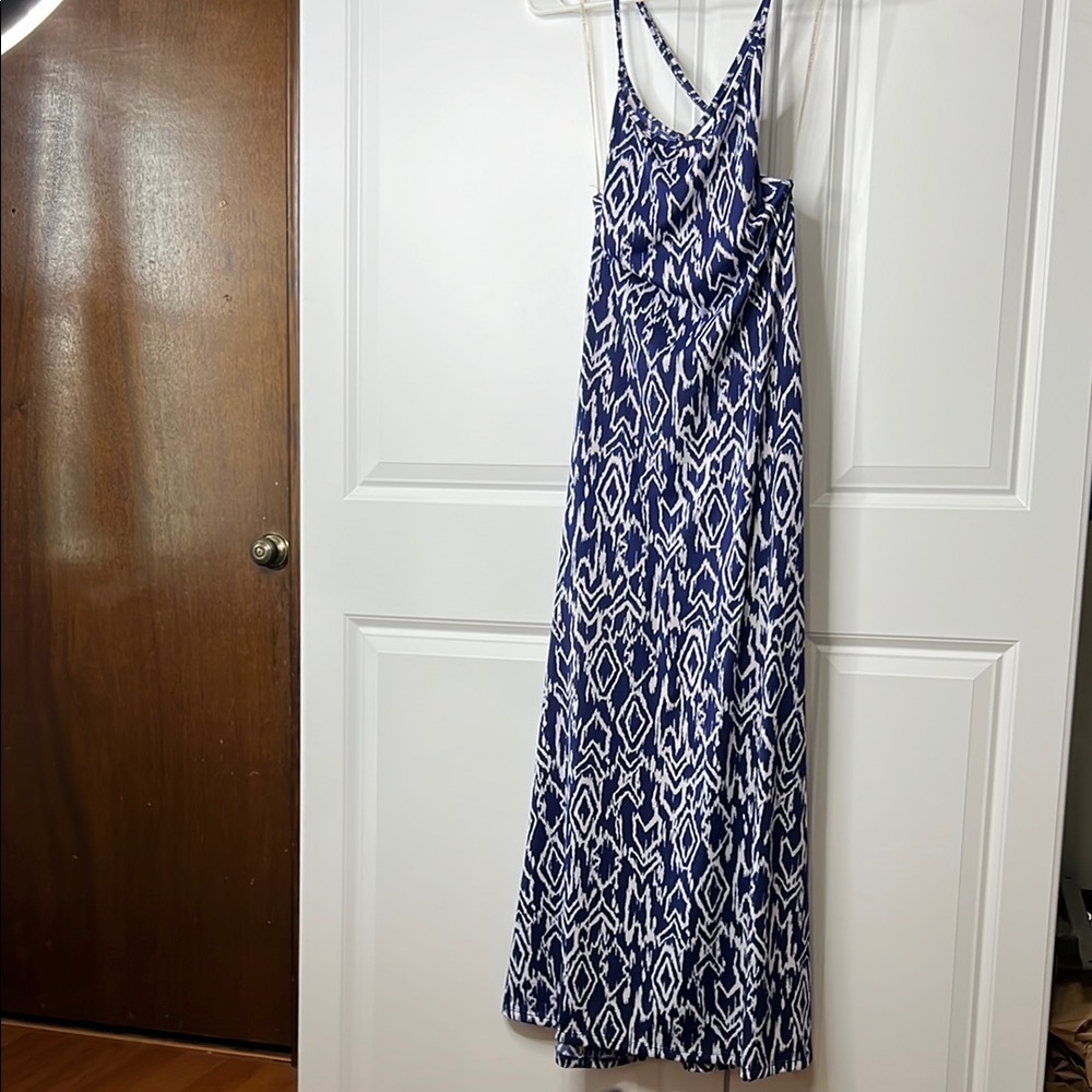 Love Culture Blue and White Spaghetti Strap Sundress